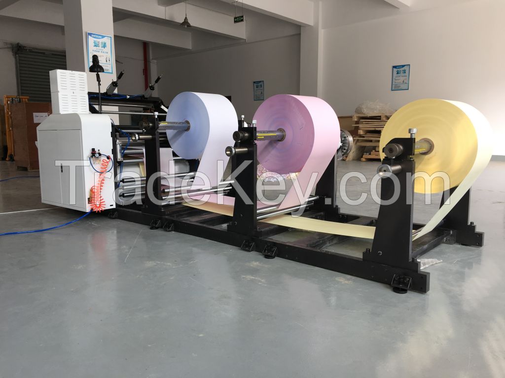 ECG carbonless paper rolls Slitting Rewinding Machine