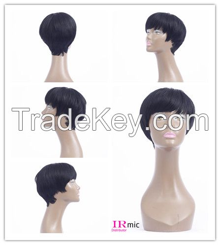 130% 150% 180% Natrual Color Short Straight hair Wig