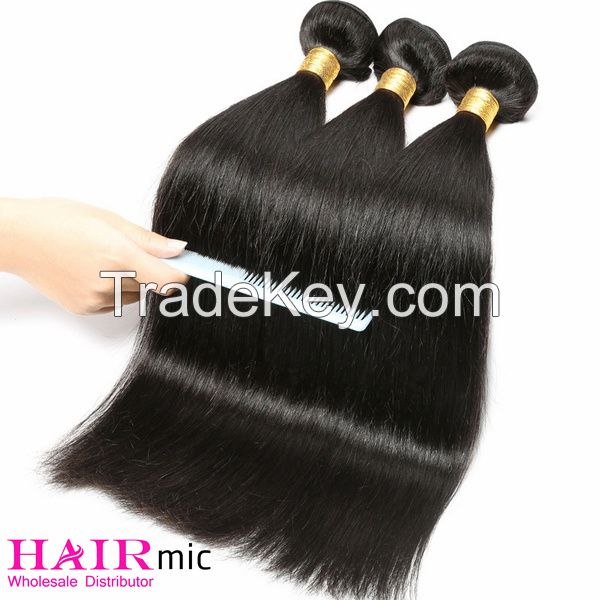 natrual color traight human hair weft with factory price