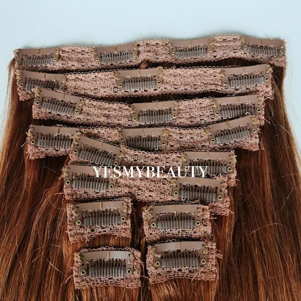 Human Remy Hair Clip ins Wholesale Invisible Seamless Clip in Hair Extension Human Hair