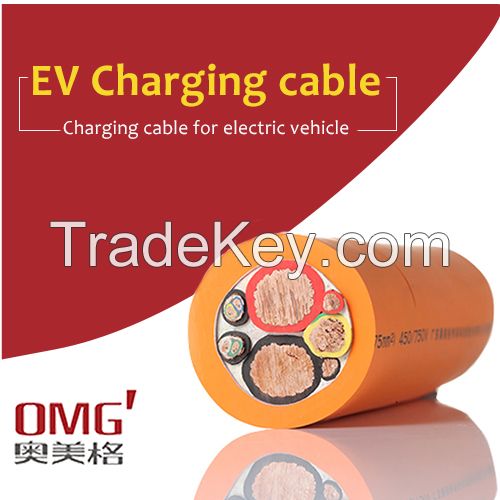 Single-layer high-voltage resistant cable for electric vehicle charging pile