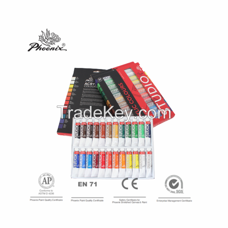 Wholesale Acrylic Paint 24x12ml art set for students and kids