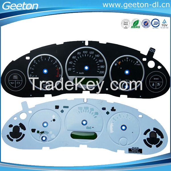 Good light transmission automotive dial meter dashboard speedometer