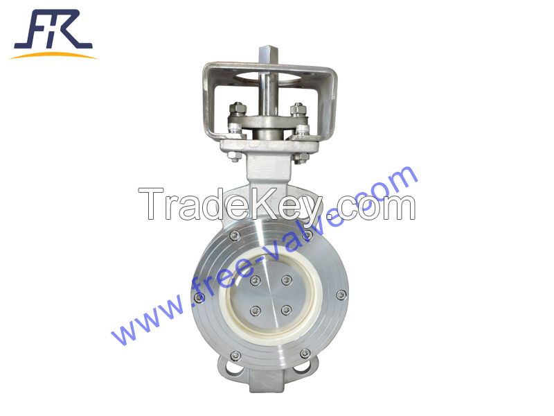 Stainless steel CF8 Body Ceramic Butterfly Valve Wafer Type for Anti-Corrosion project