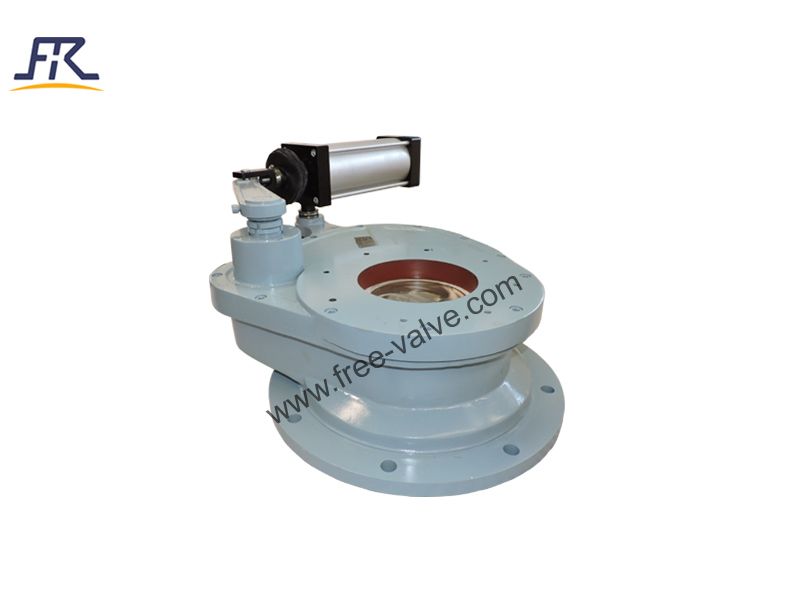 DN200 DN150 Pneumatic ceramic feeding swing disc valve for power plant