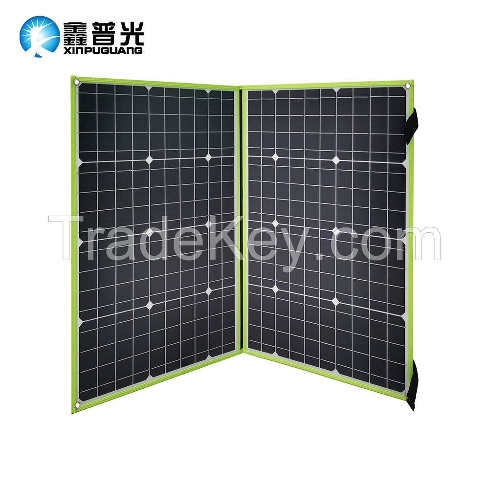 20V100W Foldable Solar Charger For Camping RV And Traveling