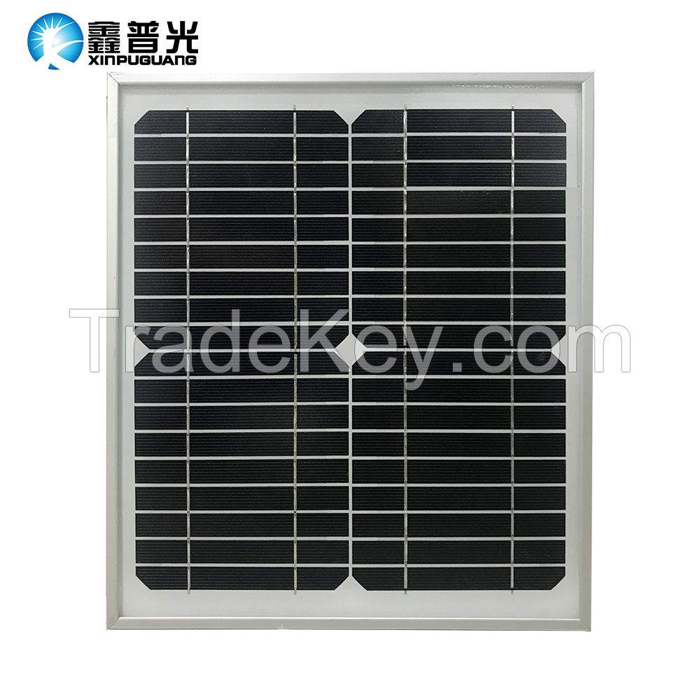 10W 18V Rigid Solar Panel For Light Pump Mointor And Charging