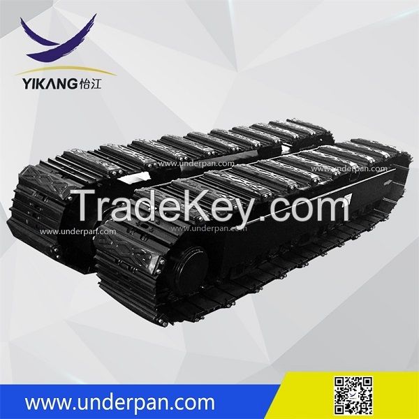 Mobile crawler crusher chassis rubber pad undercarriage with steel track from China