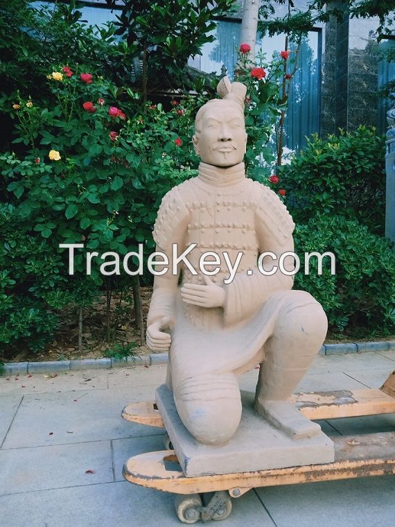 full size terracotta  Kneeling Archer