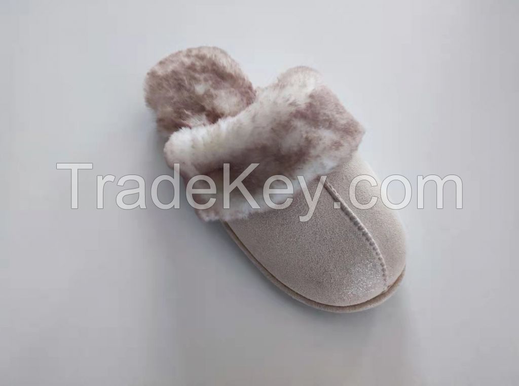 women warm fluffy winter slip-on indoor slippers