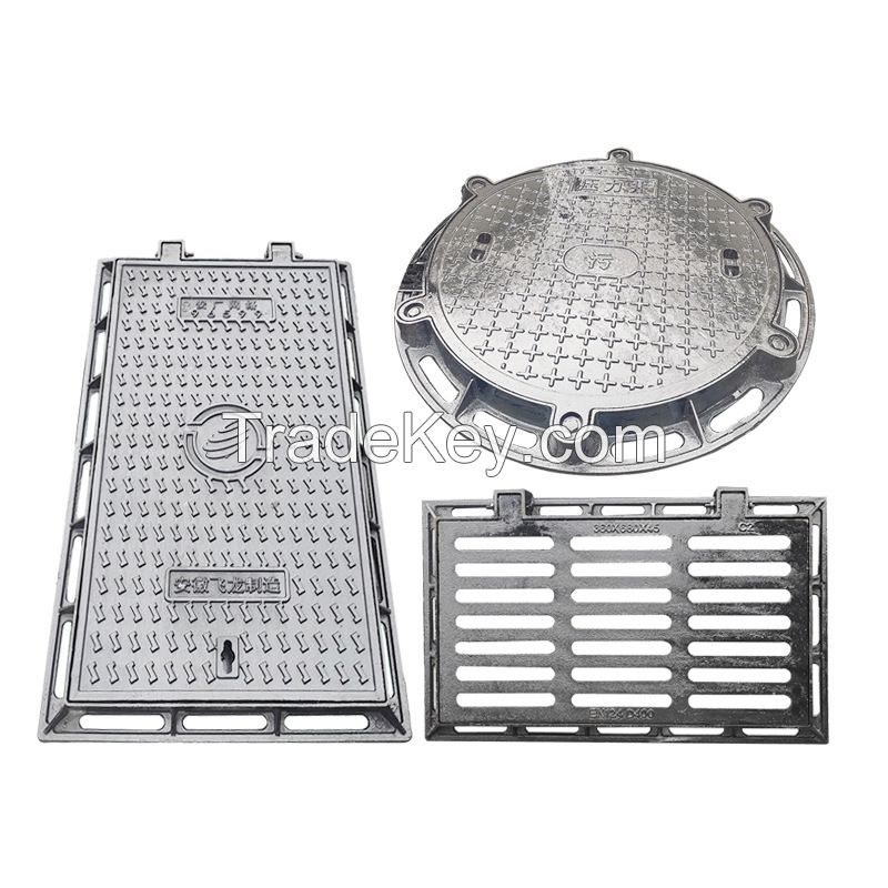 customize storm sewage drainage electric gas system D400 heavy duty Ductile iron manhole grating gully top