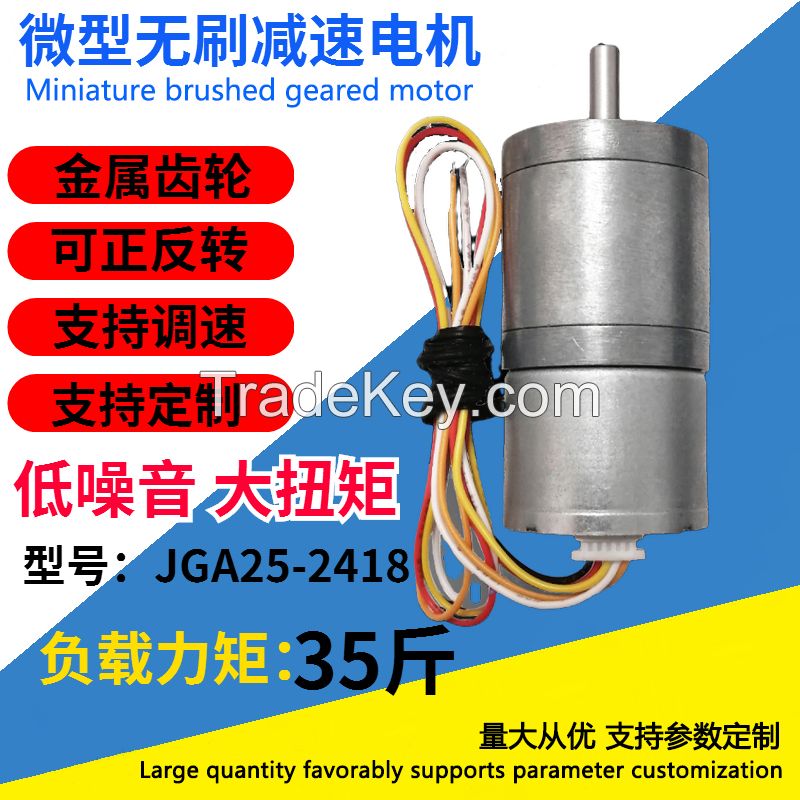 17.5 Kg Load Torque Brushless 2.2W 24V DC Motor Jga25-2418 Wholesale Can Customize