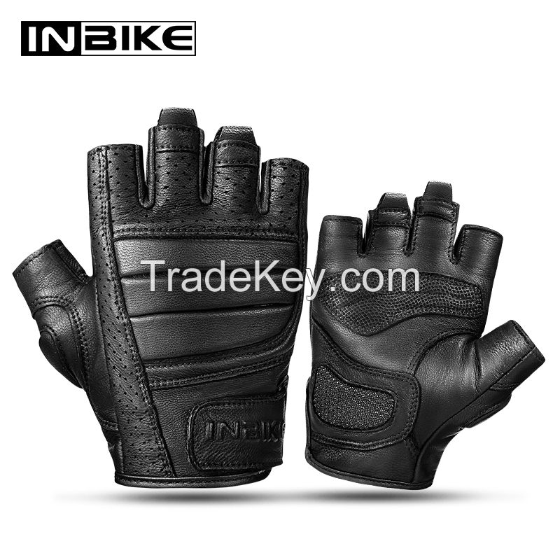 INBIKE Goatskin Leather Gloves Dirt Bike Cycling Bicycle Motor Cycle Motorcycle Gloves CM205