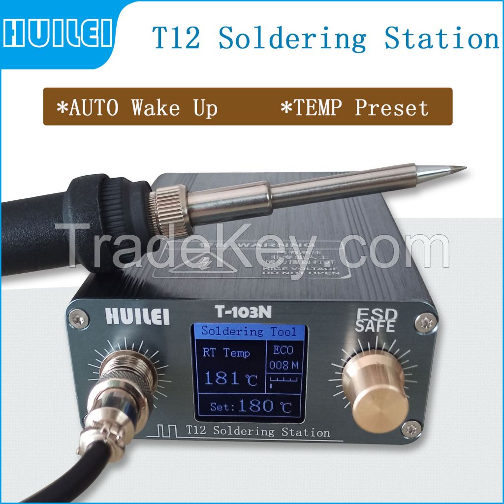 Quick Heating T12 Soldering Station T-103N, Auto Standby, With Welding Iron Tip and Soldering Iron Handle for Electronics Repairing