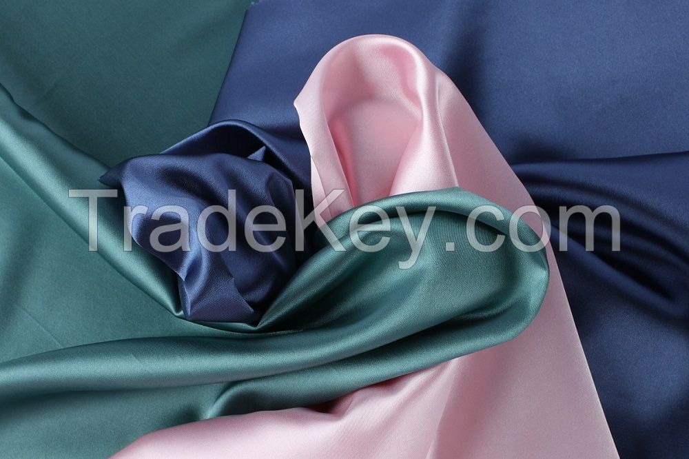 polyester spendax elastic Satin Fabric for Nightwear Clothing Garment