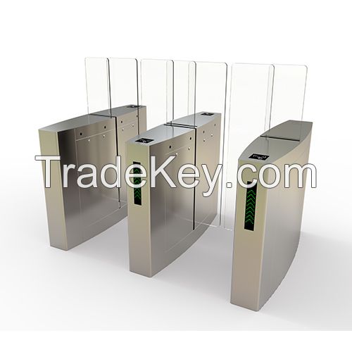 Automatic sliding turnstile gate operates in a fast, accurate, stable and quiete way with low-power consumption