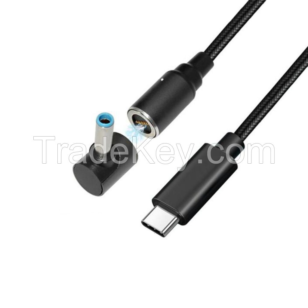 65W USB-C laptop charging cable, USB C to magnetic DC4.5x3.0mm power cable for HP