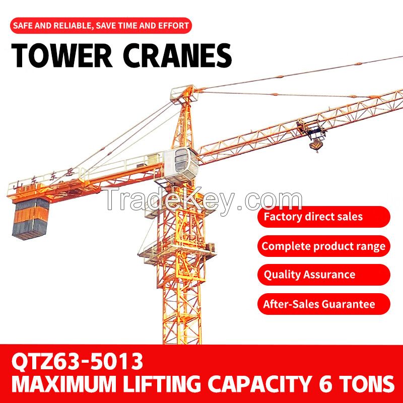 Sell flat head tower crane construction crane site crane QTZ63-5010 QTZ63-5013