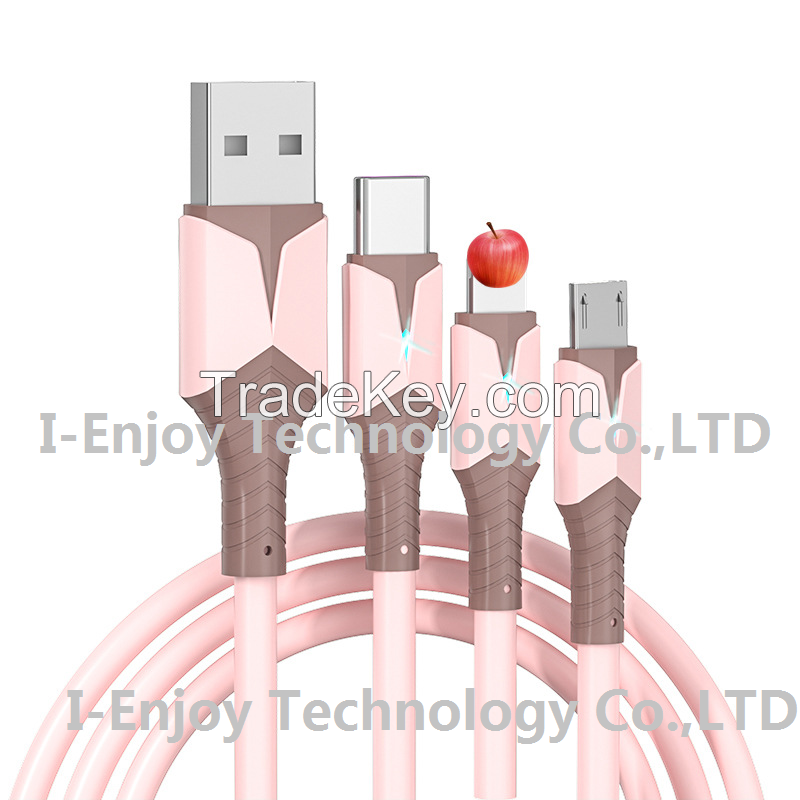 2022 NEW PD 20W CHARGING CABLE FOR IPHONE MOBILE PHONE 3-IN-1 PHONE CABLE