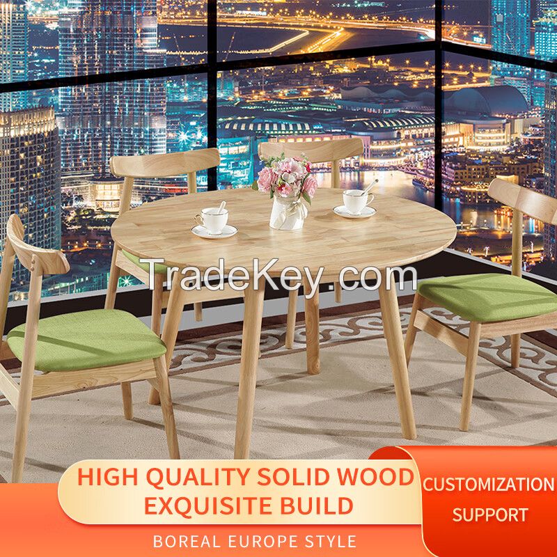 sell Nordic solid wood dining table and chairs set