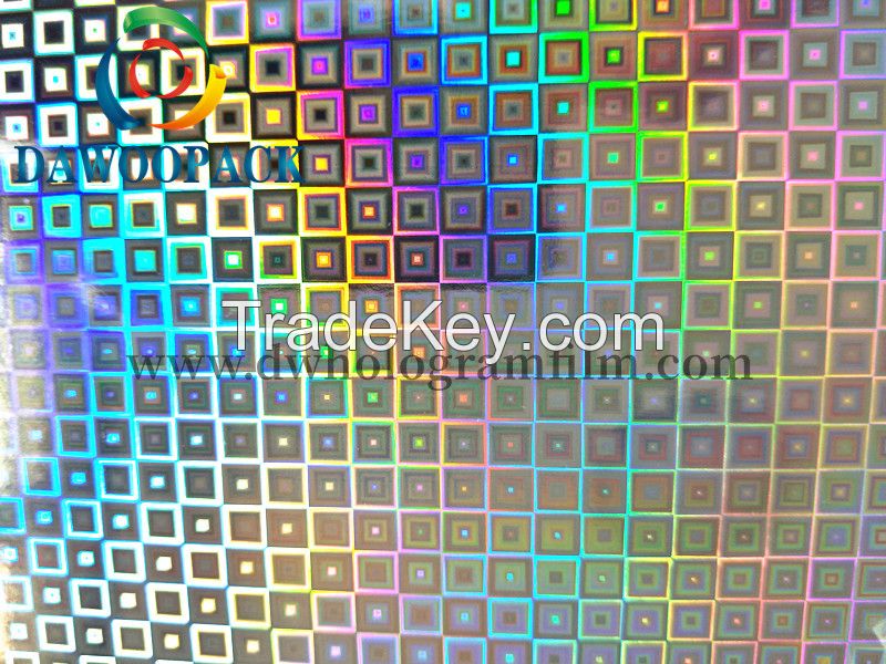 seamless rainbow silver metalized pvc holographic film