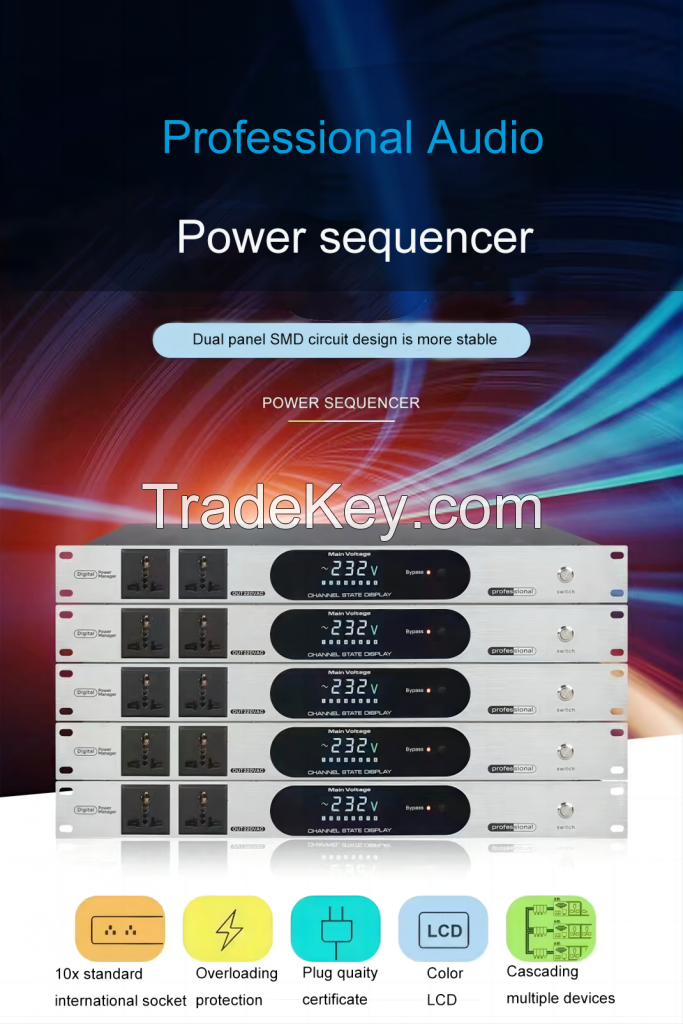 10-way 30A multifunctional sequencer(with intelligent screen )
