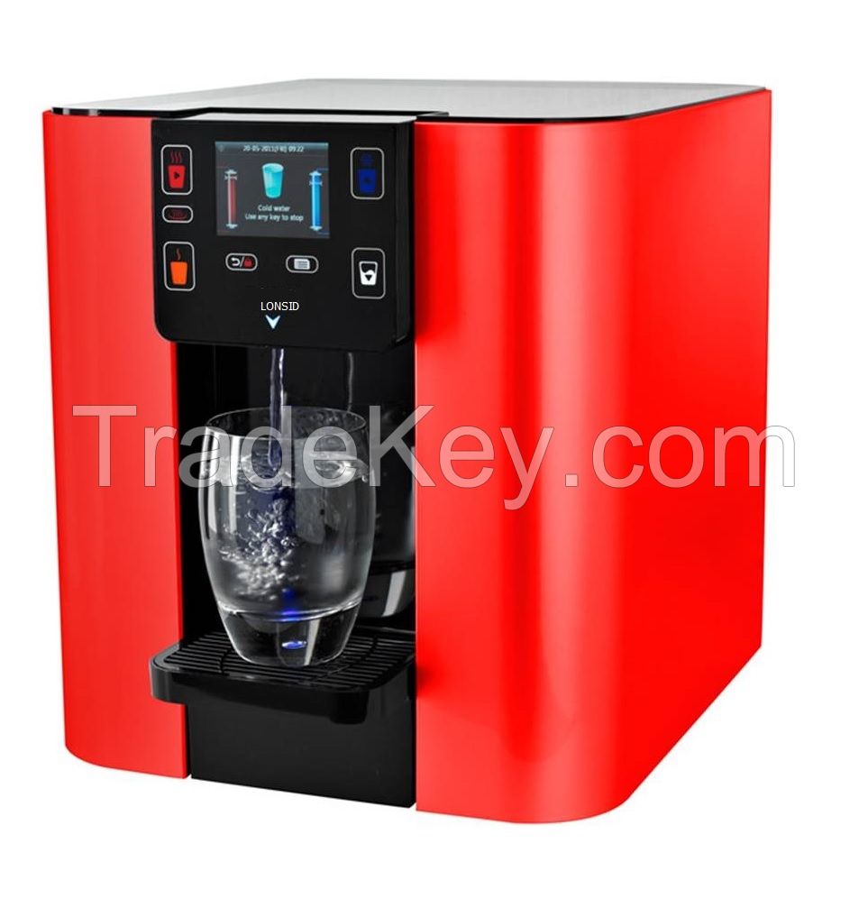 Lonsid Tabletop Installation Color-painted Plastic Housing Digital Display Screen Hot and Cold POU  Water Cooler