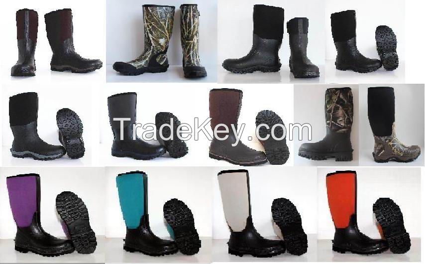 2023 New Fashion Camo Neoprene Rubber Rain Boot, Neoprene Rubber Boot, Hi-Q Neoprene Boot, China Boots