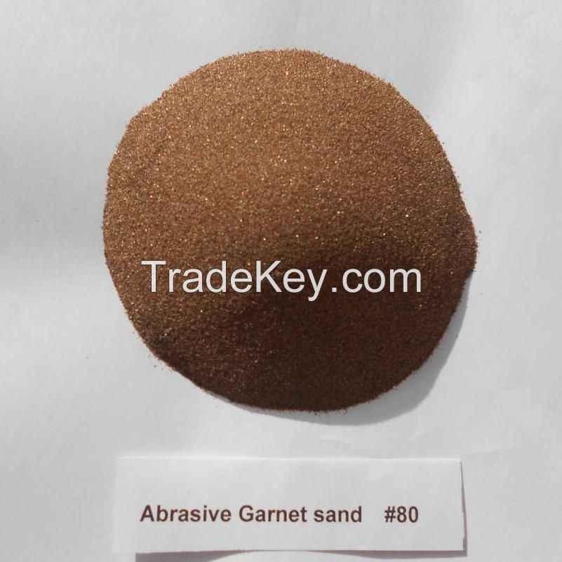 natural garnet sand 80 mesh for CNC water jet cutting abrasive sand 80 mesh grain
