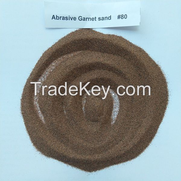 natural garnet sand 80 mesh grain for CNC waterjet cutting sand #80 abrasive
