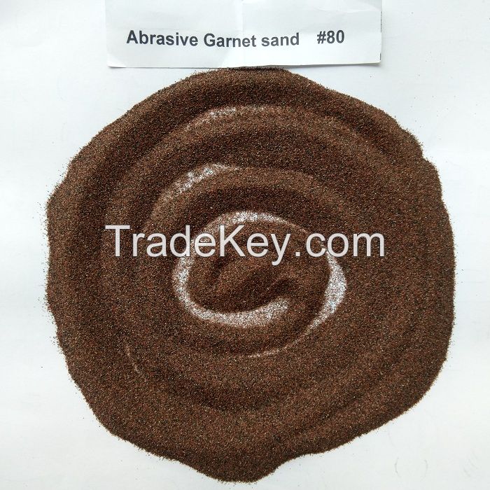 CNC waterjet cutting abrasive garnet sand 80 mesh grain