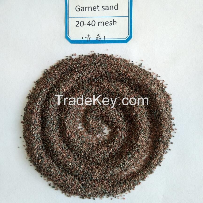 sand blasting abrasive garnet sand 20/40 mesh for sandblasting