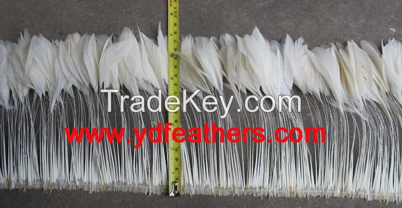 Stripped White Rooster/Coque/Cock Tail Feather From China