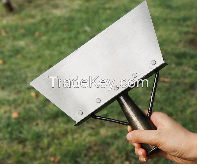 heavy duty outdoor cleaning shovel flat garden metal shovel for farm weeding planting ice removing scraper steel spade shovel