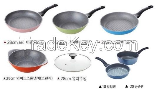 non-stick curling stone frying pan set