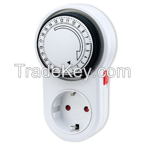 24 Hours Indoor Mini Germany European Mechanical Programme Timer Switch for Home Appliance