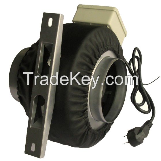 Environmental Protection 5 inch Rectangular Inline Exhaust Fan Duct Fan with Brushless Outer Rotor Motor for Tube Connection