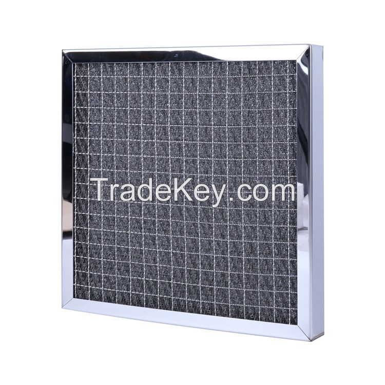 Aluminum/ SS304/GL frame oil mist filter Air conditioning permanent metal wire mesh