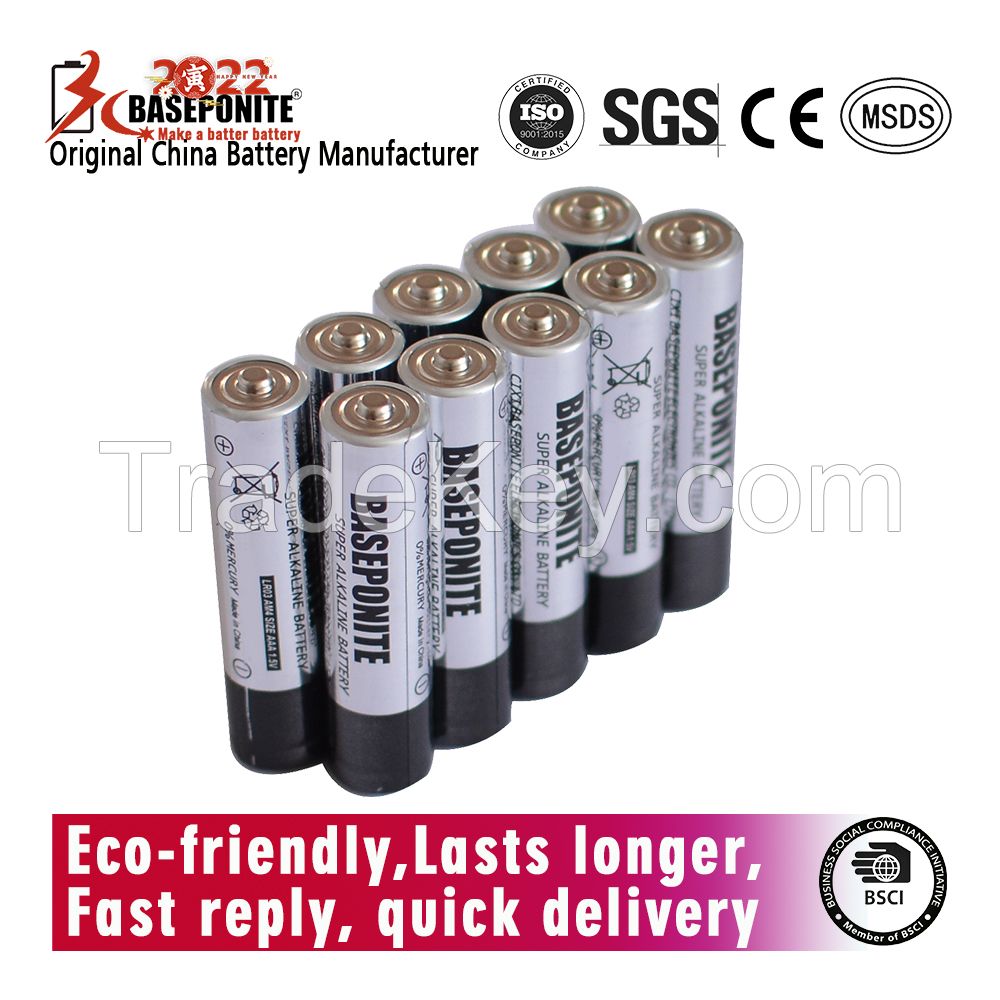 4 Count Baseponite Industrial EN92 Alkaline AAA 1.5v Batteries LR03