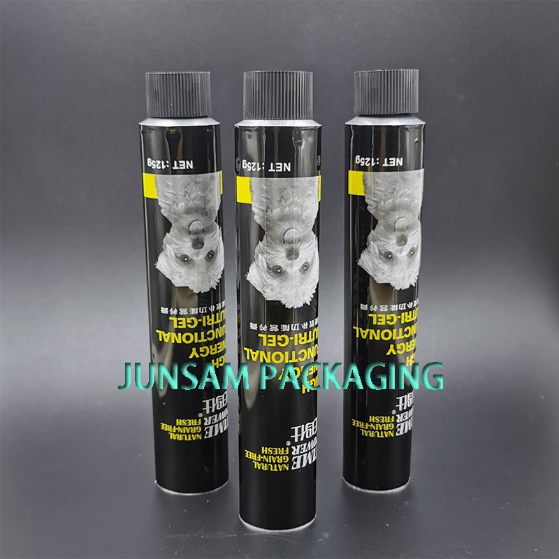 Sell collapsible aluminum tubes animal food packaging dog nutrition containers