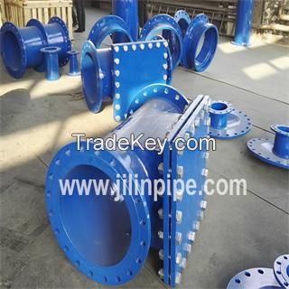 ductile iron pipe fittings, double flanged hatch-boxes.