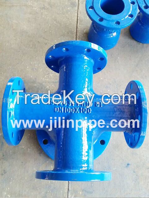 ductile iron pipe fittings, gost cross/tee (Russian standard) for fire hydrant.