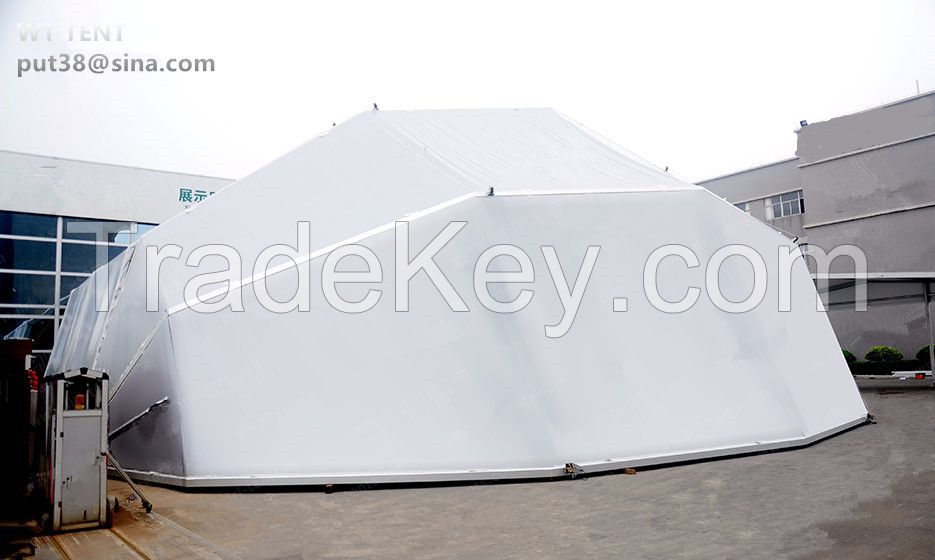 white color high quality aluminum hangar tent, minitary trade show tent , helicopter hangar tent for sale
