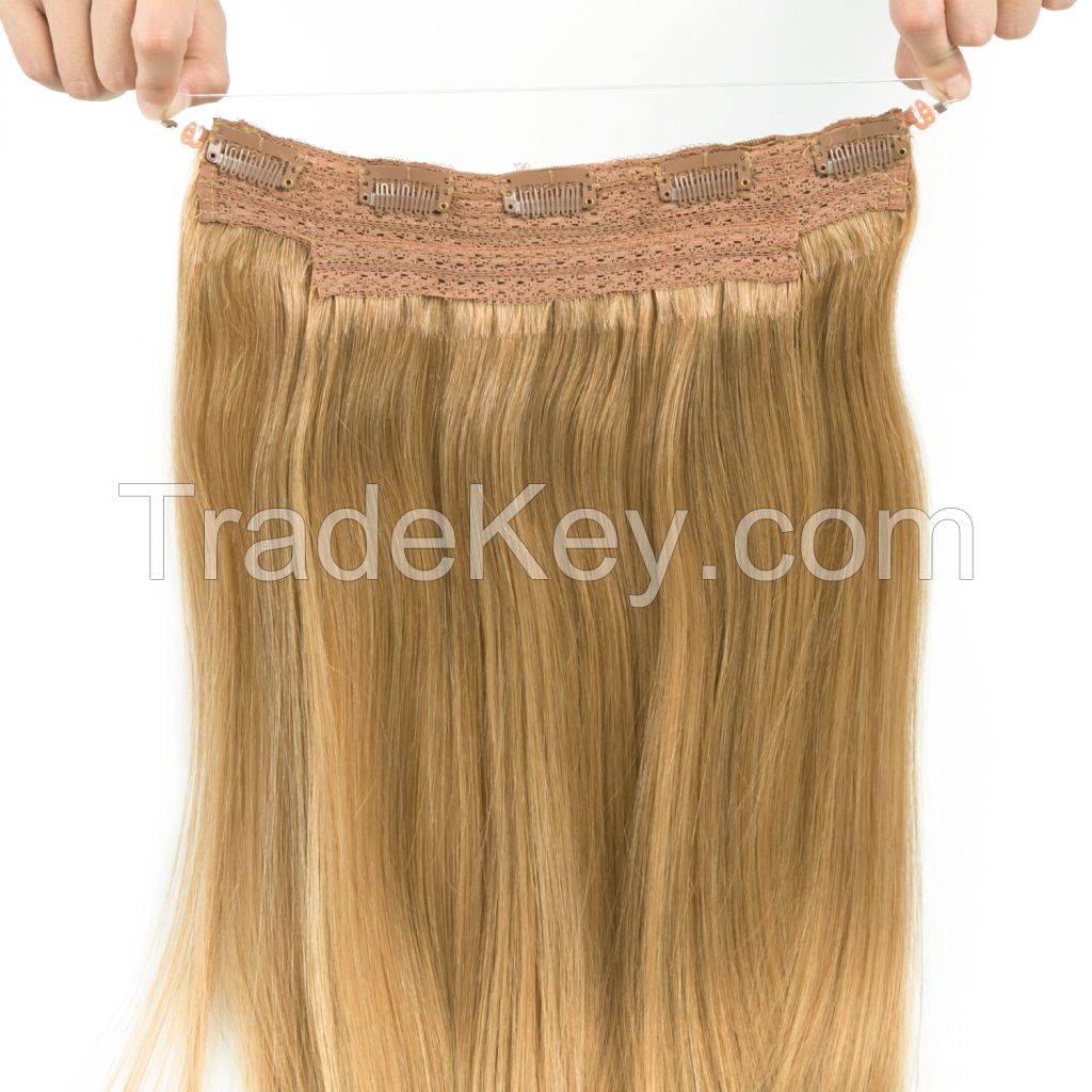 20inch Halo Hair 100 Human Hair With Hidden and Adjustable Wire