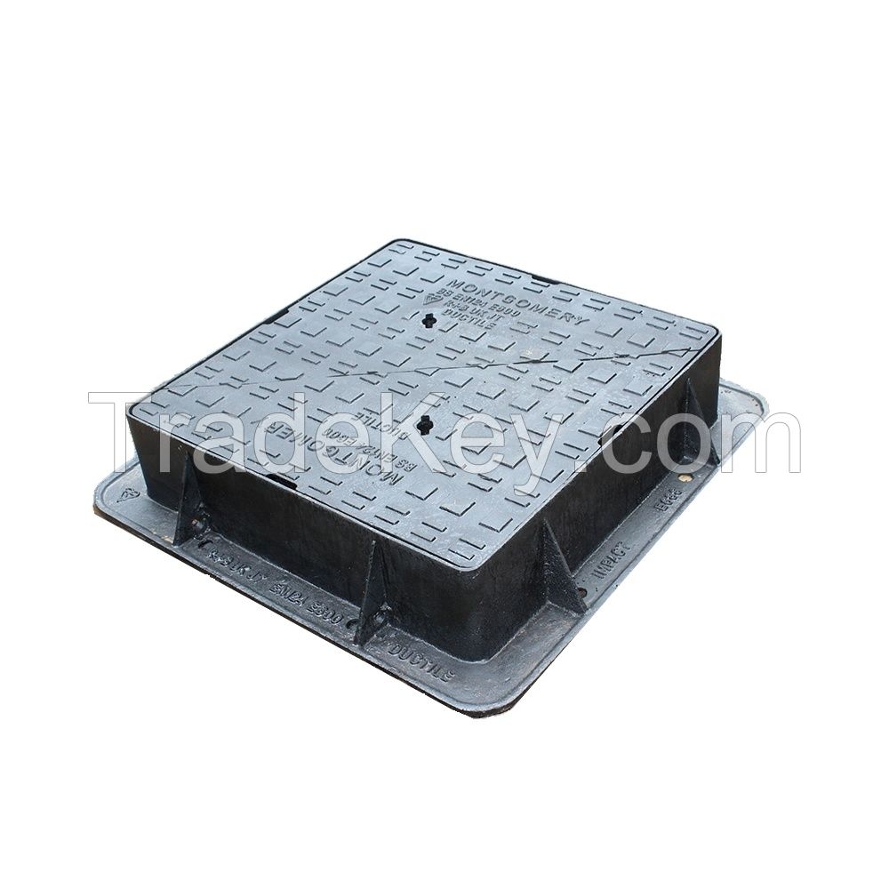 Hot Sale EN124 E600 Ductile Iron Metal Water Meter Box Manhole Cover for algeria market
