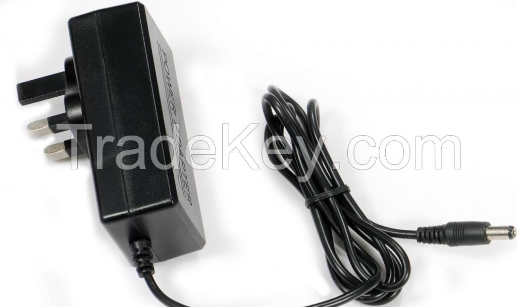 3Pins BS Foot UK Plug 12V 2.5A 30W Power Adapter