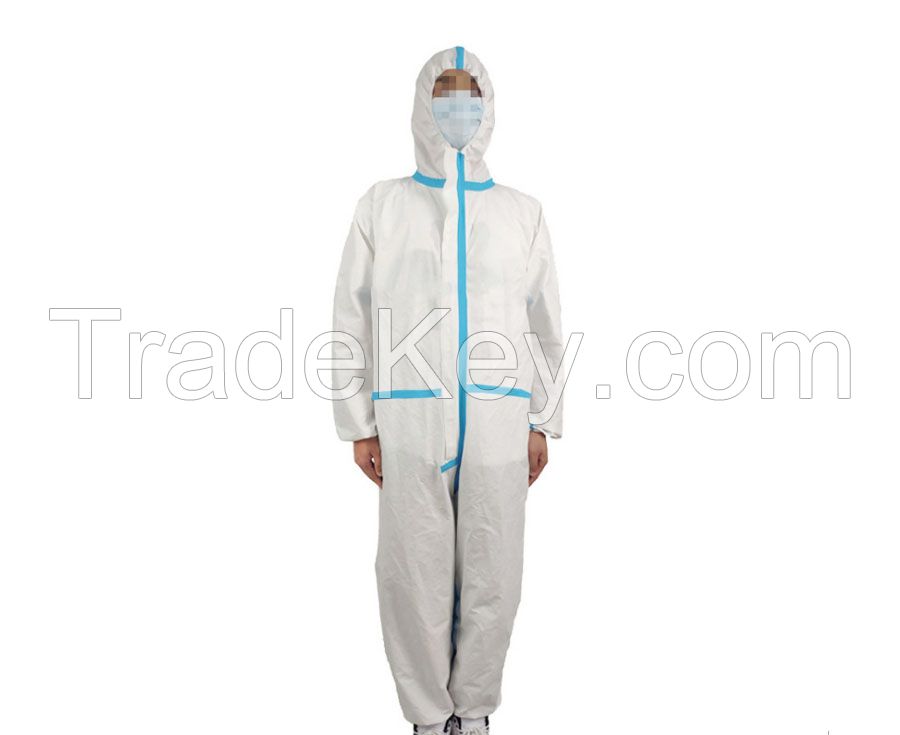 Coverall PPE clothing for hospital and isolation places.