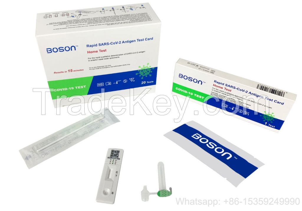 Boson The U.S. FDA EUA Rapid SARS-CoV-2 Antigen Test Card generic swab EUA Self-testing