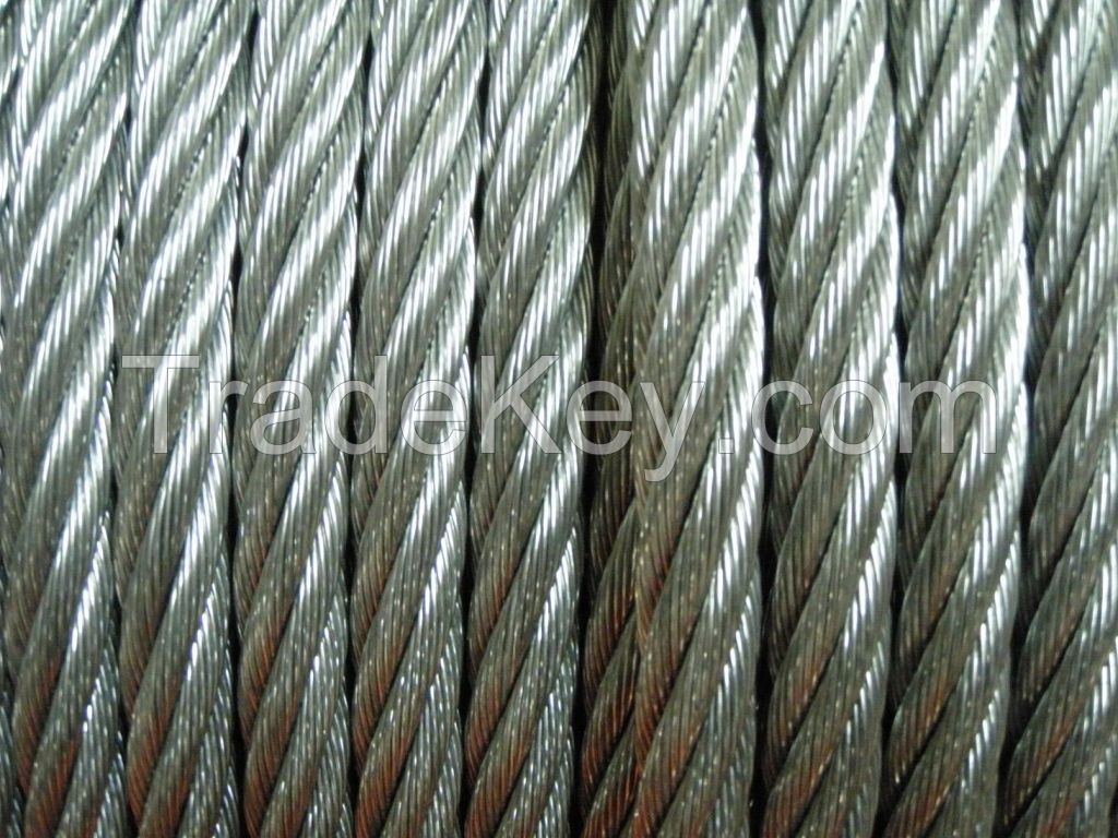 28mm hot dipped  galvanized Steel wire ropes