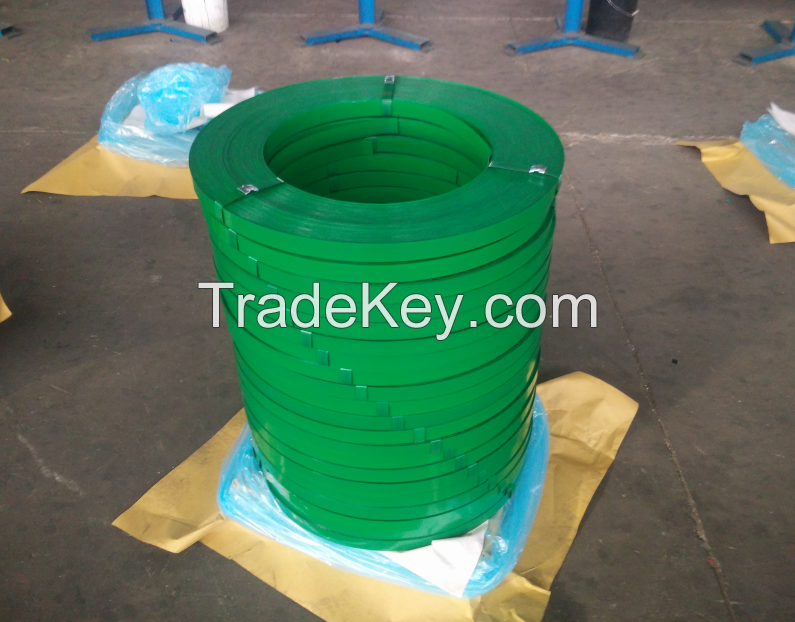 green painted steel strapping 0.80x25.4mm/31.75mm